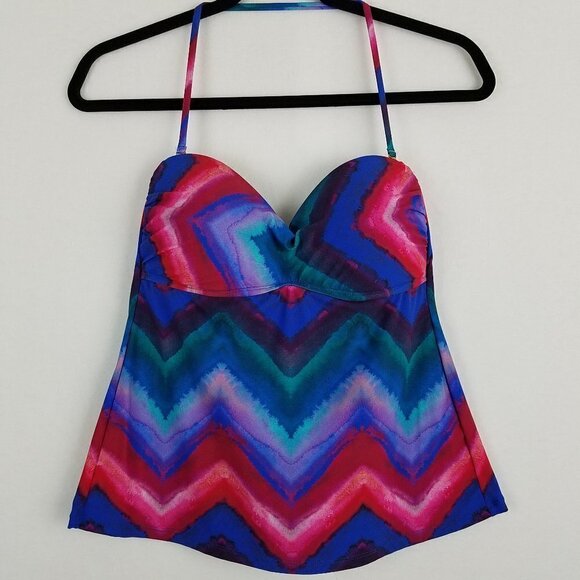 NWT La Blanca Hidden Gem Bandeau Tankini Top 8 - Picture 3 of 8